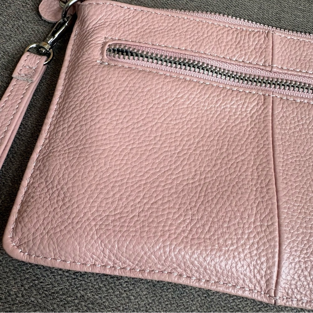 Befen Pink Leather Wristlet Clutch - Women's Bag. 9”X5.5”. INV25/483 - Picture 9 of 12